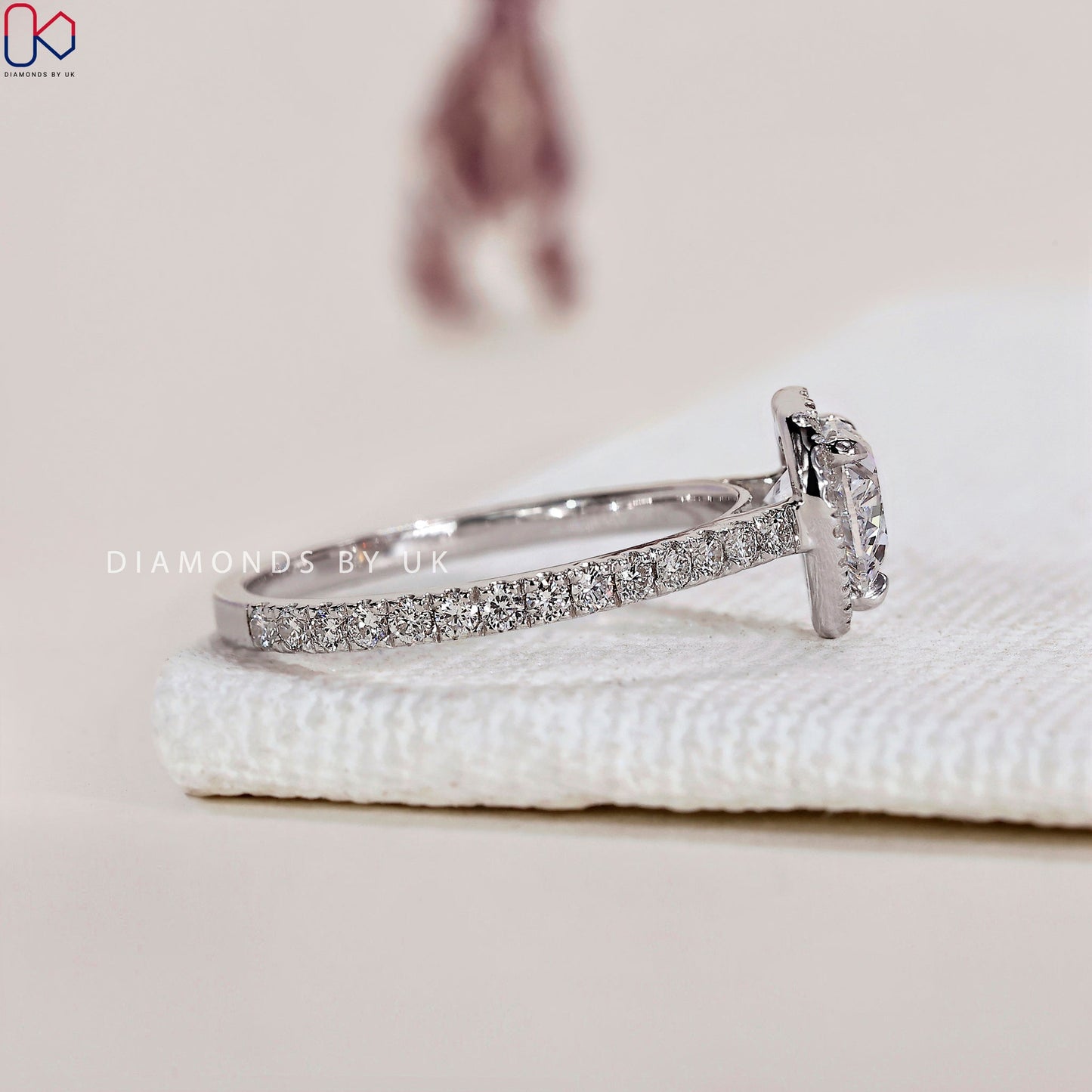 Heart Cut Diamond Ring – Pave Setting