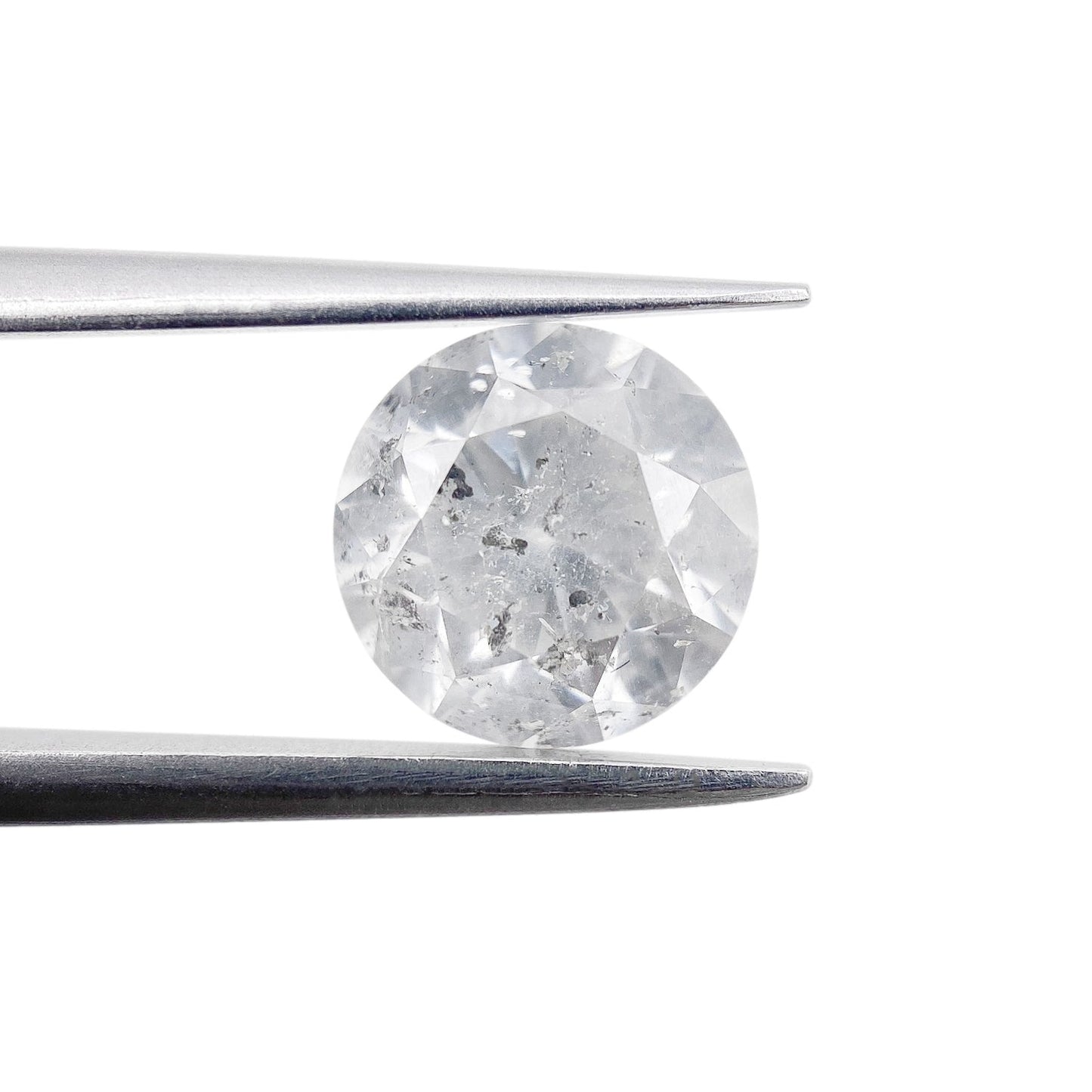 2.13ct | Salt & Pepper Round Shape Brilliant Cut Diamond