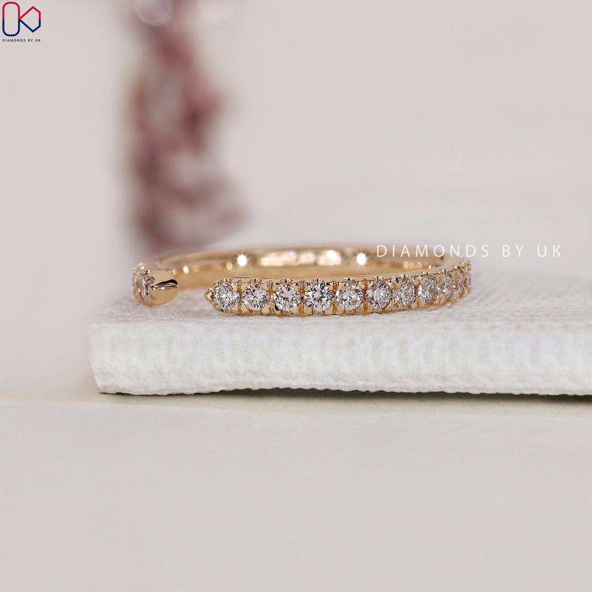 Round Cut Full Eternity Band In Open Gap Style