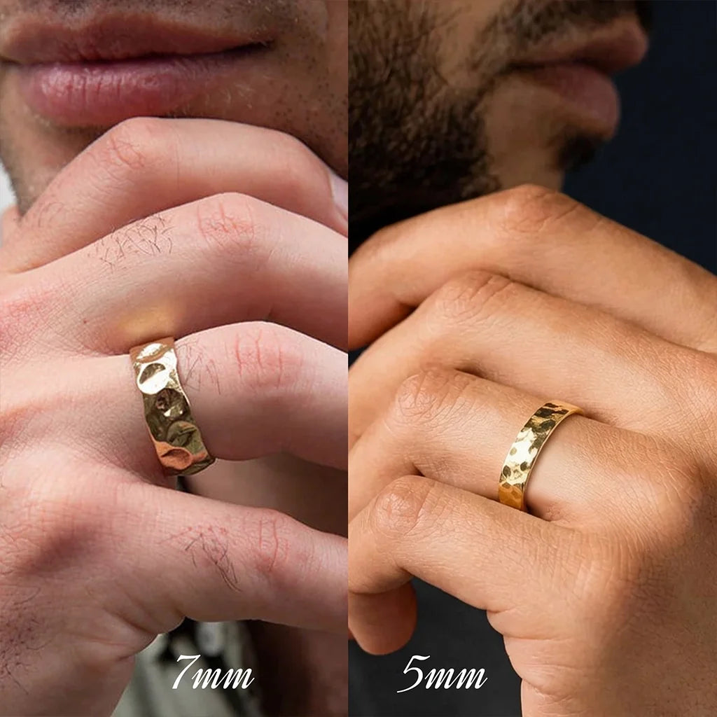 Titan Flow | Wide Liquid Gold Men’s Wedding Band