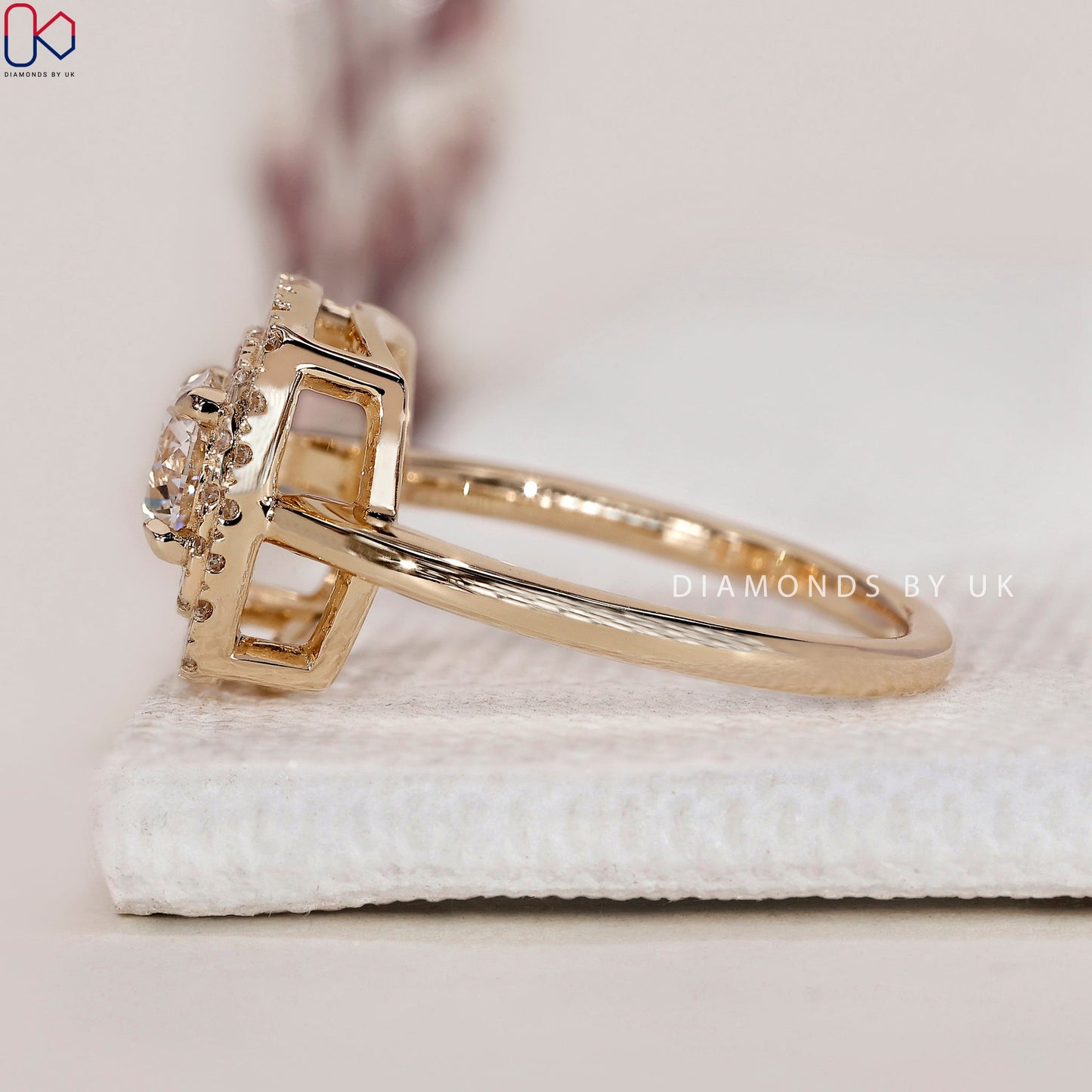Round Diamond Double Halo Engagement Ring