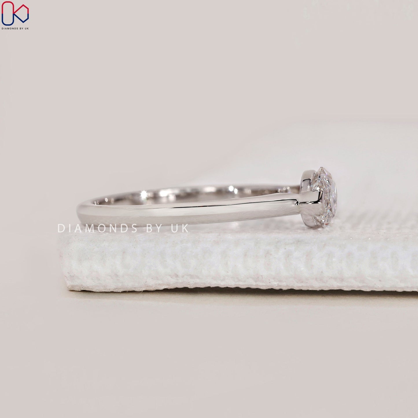 East West Engagement Ring In Marquise Cut