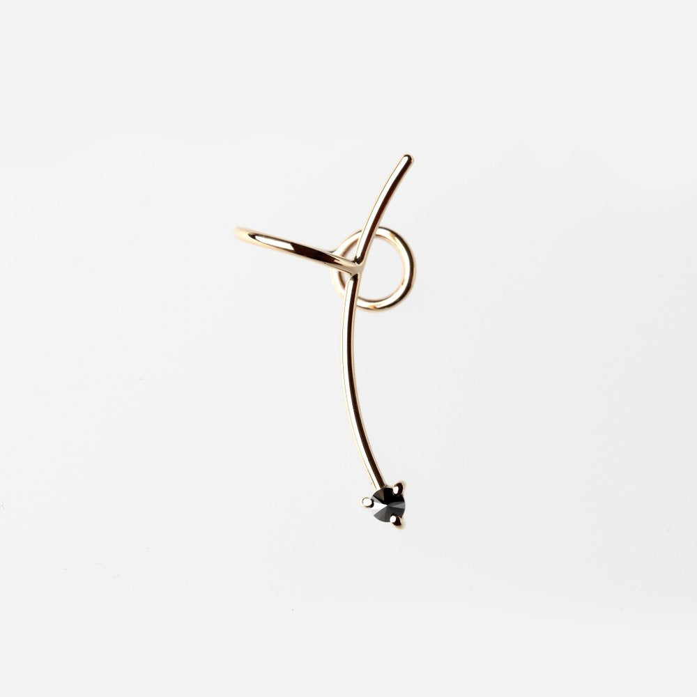 REVERSE BLACK DIAMOND EAR CUFF
