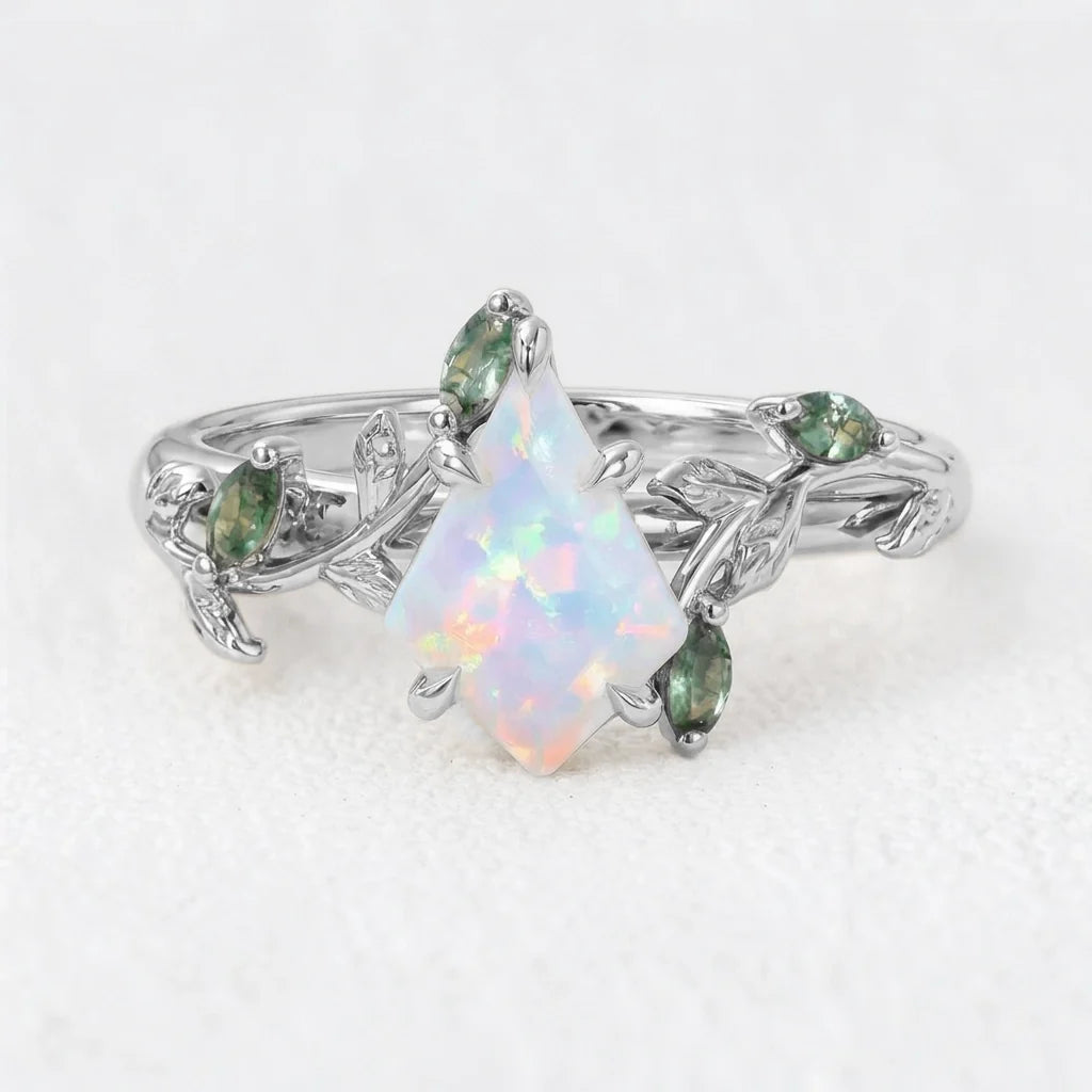 Seraphina’s Eden | Kite Opal Foliage Engagement Ring