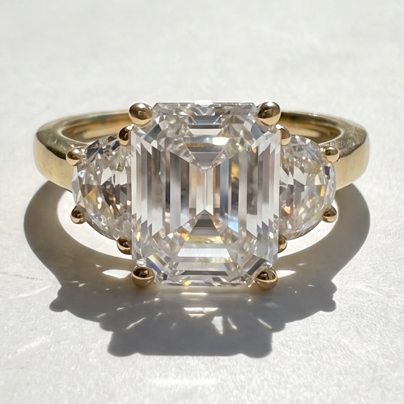 The Half Moon Engagement Ring