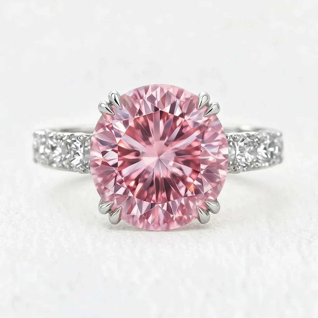 Alexandra’s Luminary | 3CT Vintage Pink Sapphire Solitaire Engagement Ring