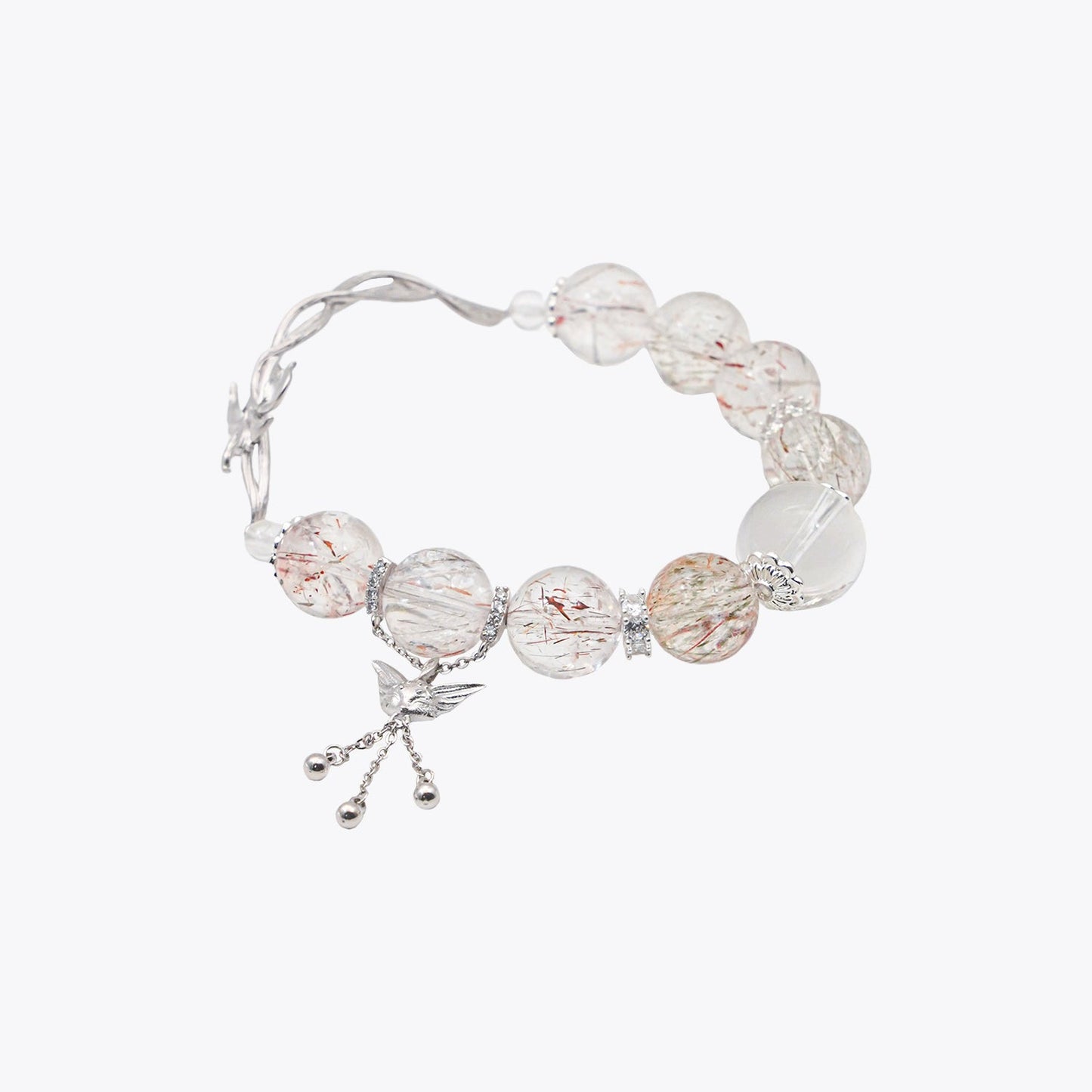 Twining Vine Celestial Fox · Delicate Crystal Bracelet