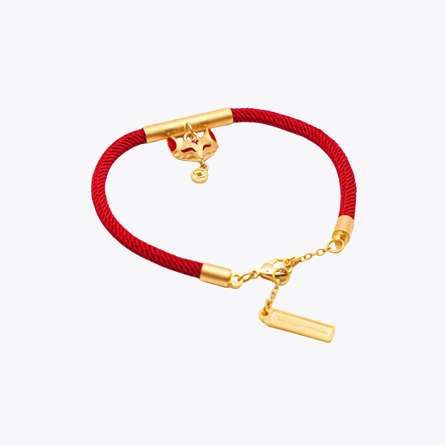 Vermilion Radiance - Crimson Kitsune Luck Red String Bracelet