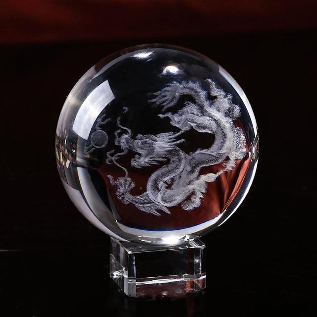Prosperity Dragon Crystal Sphere