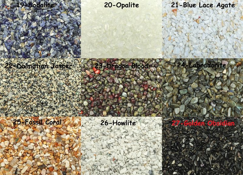 Crystal Chips – Crystal Semi Tumbled Chips - Bulk Crystal - 2-6mm - MIX