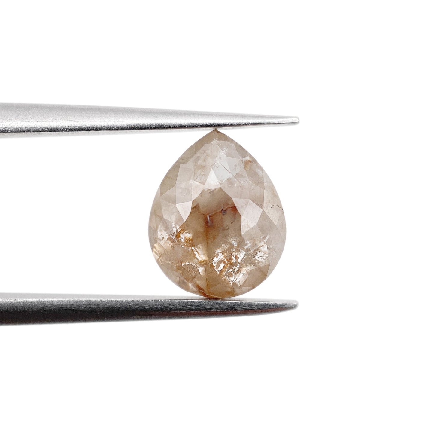 1.81ct | Rustic Whitish Red Pear Shape Rose Cut Diamond