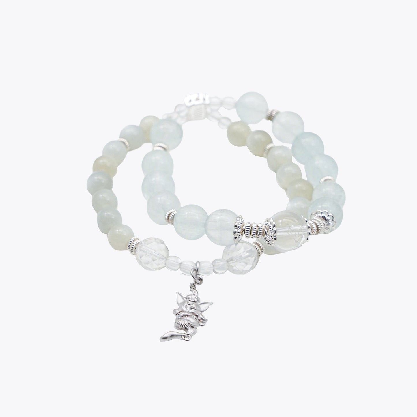 Nine-Tailed Mystic Fox & Crystal Energy Bracelet