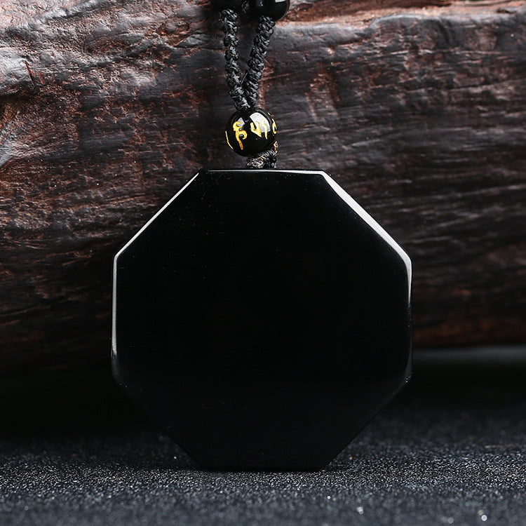 Yin and Yang Black Obsidian Positivity Necklace