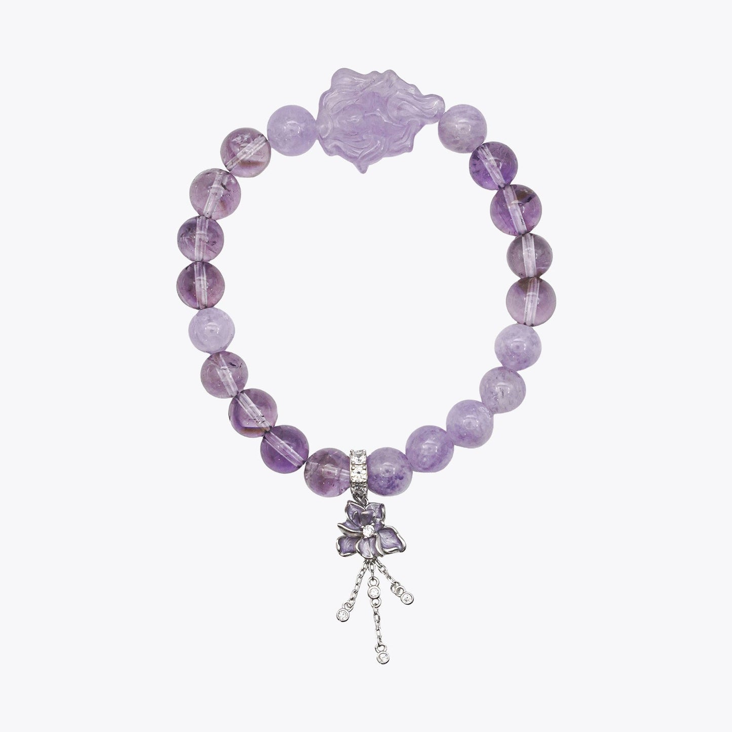 Amethyst Flourish Serenity Whisper Crystal Bracelet