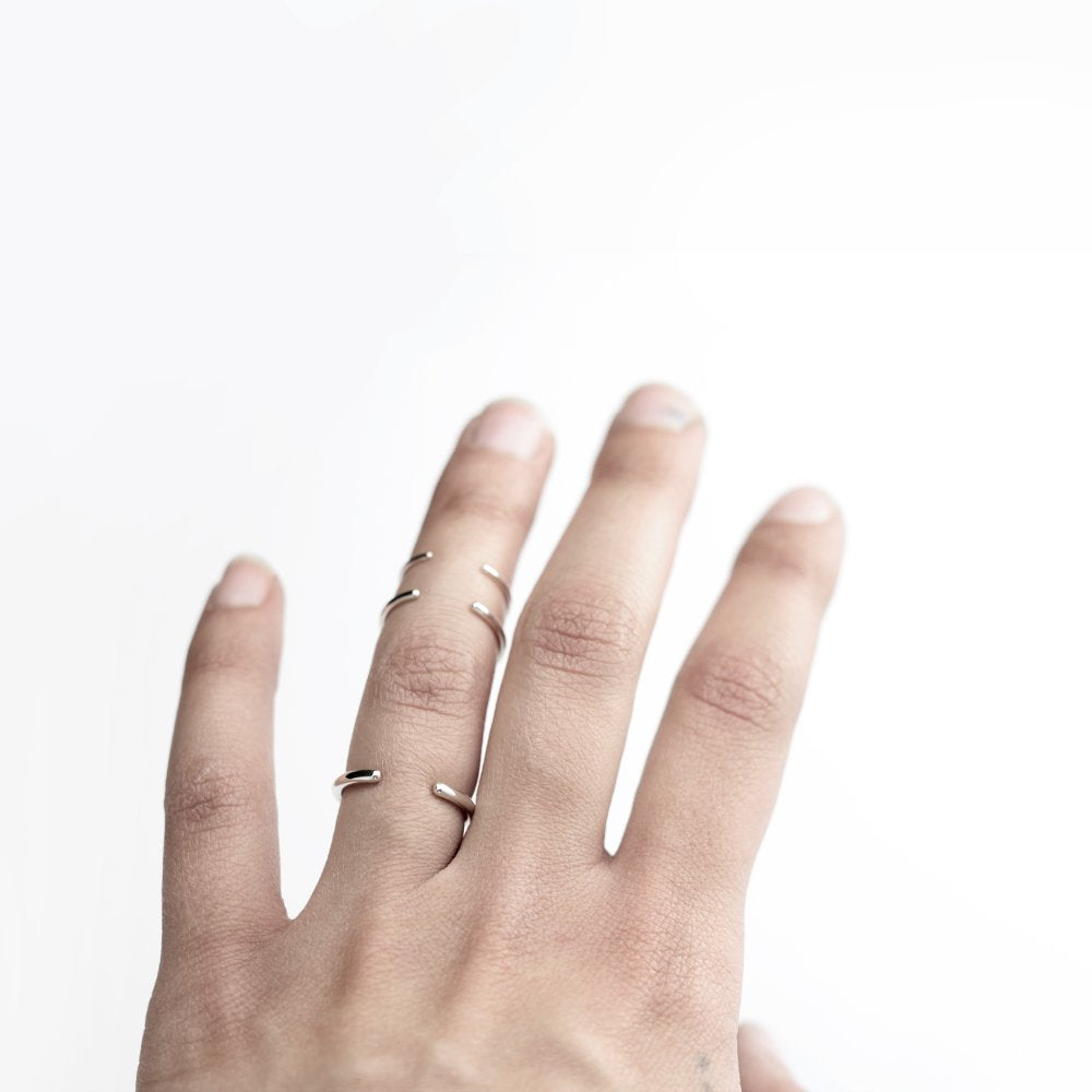 ESSENTIAL OPEN BAND SILVER RING
