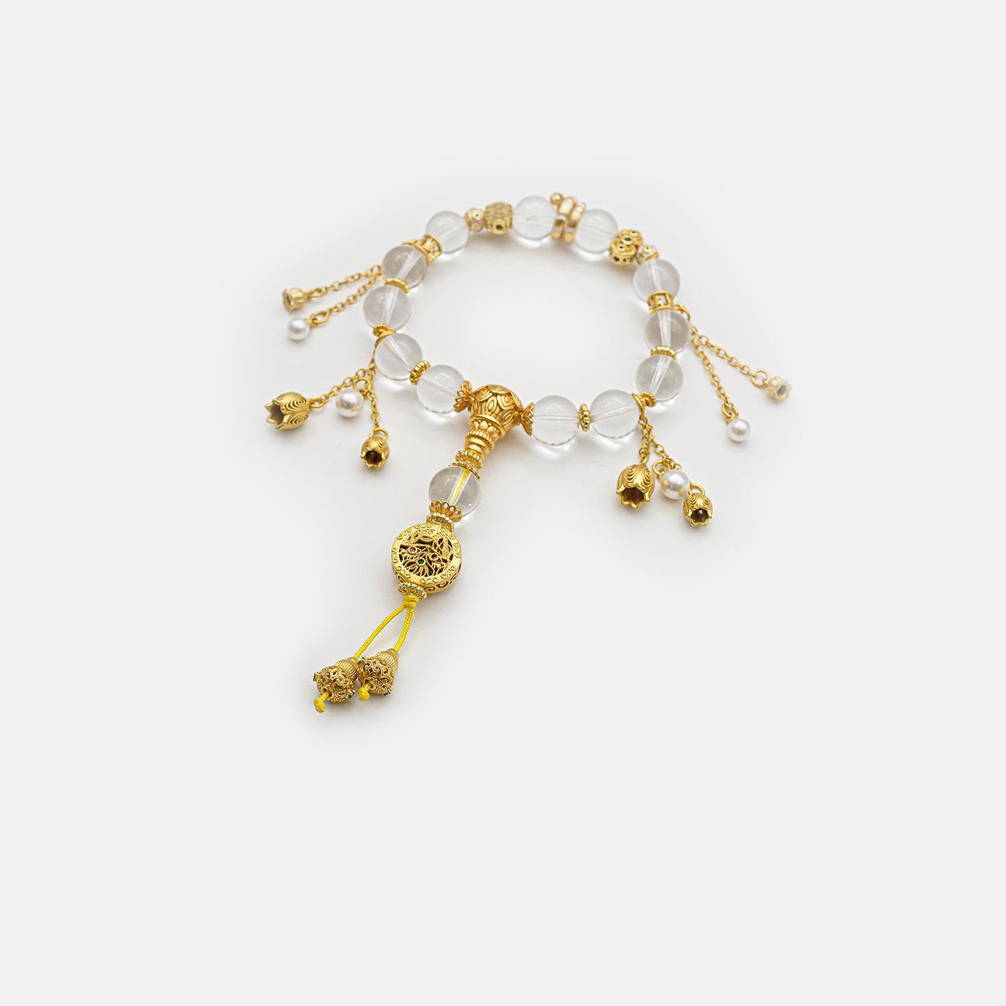 Golden Serpent Treasure Trove Crystal Bracelet