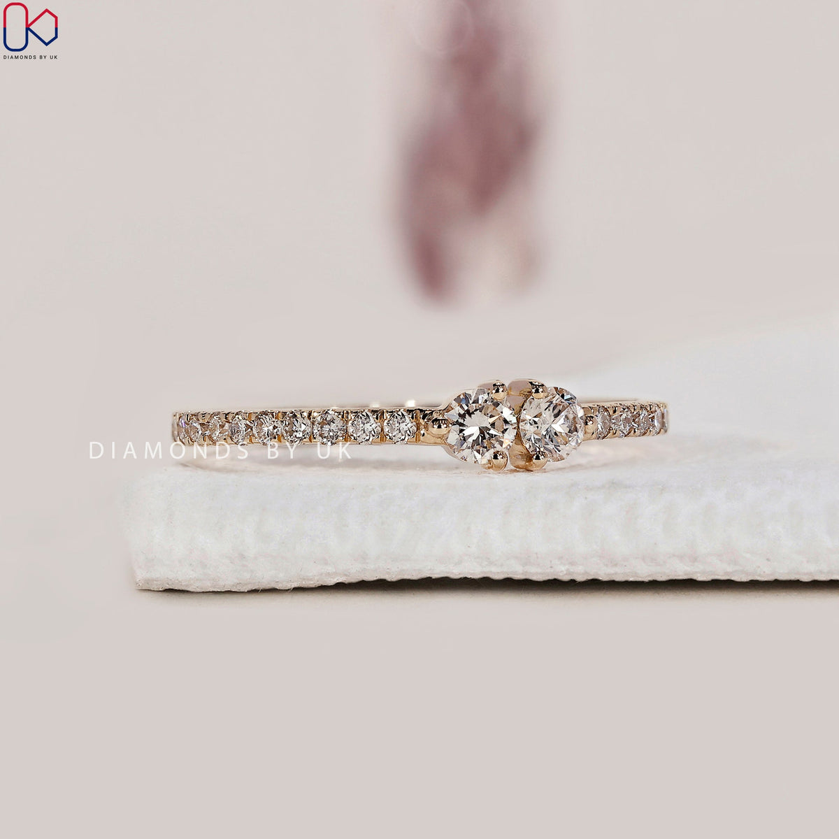 Round Diamond Eternity Yellow Gold Wedding Band
