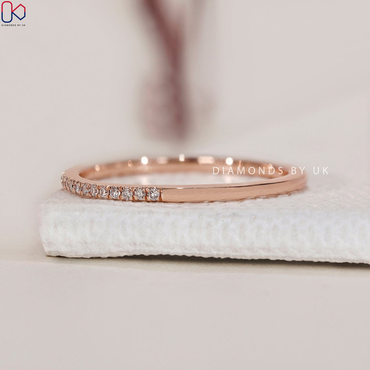 Pave Wedding Band - Round Diamonds