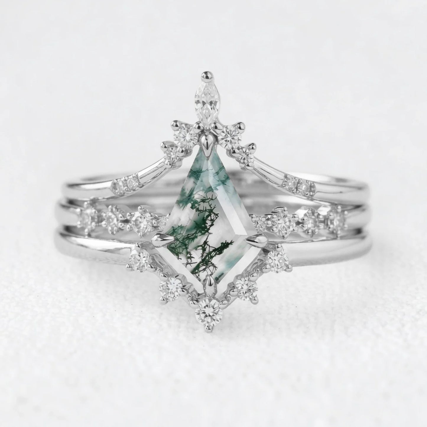 Genevieve’s Grace | Kite Moss Agate Vintage Bridal Trilogy