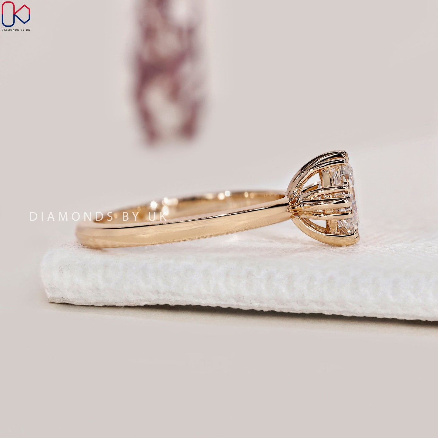 Asscher Cut Engagement Ring In Solitaire Style