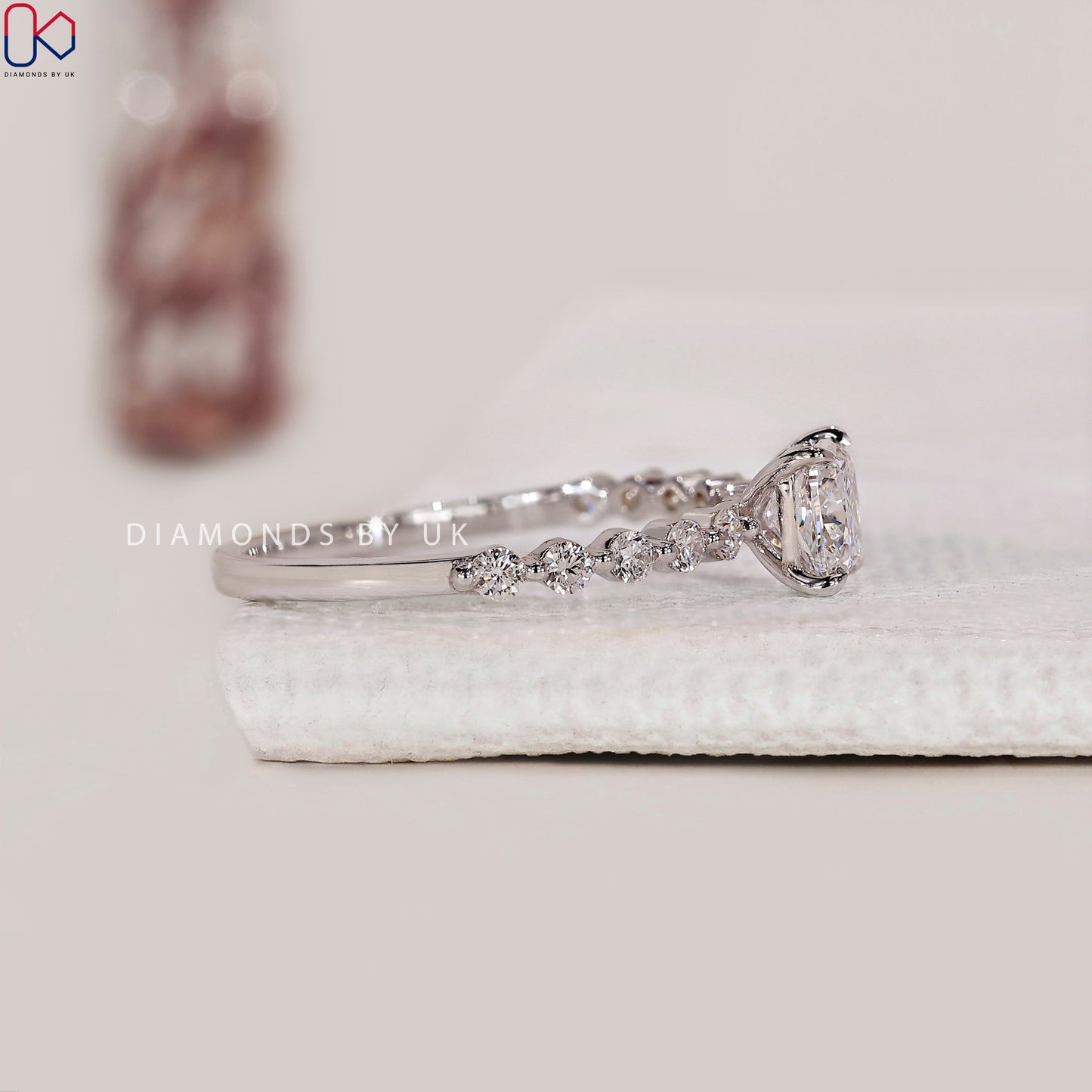 Shared Prong Diamond Eternity Ring In Cushion Diamond