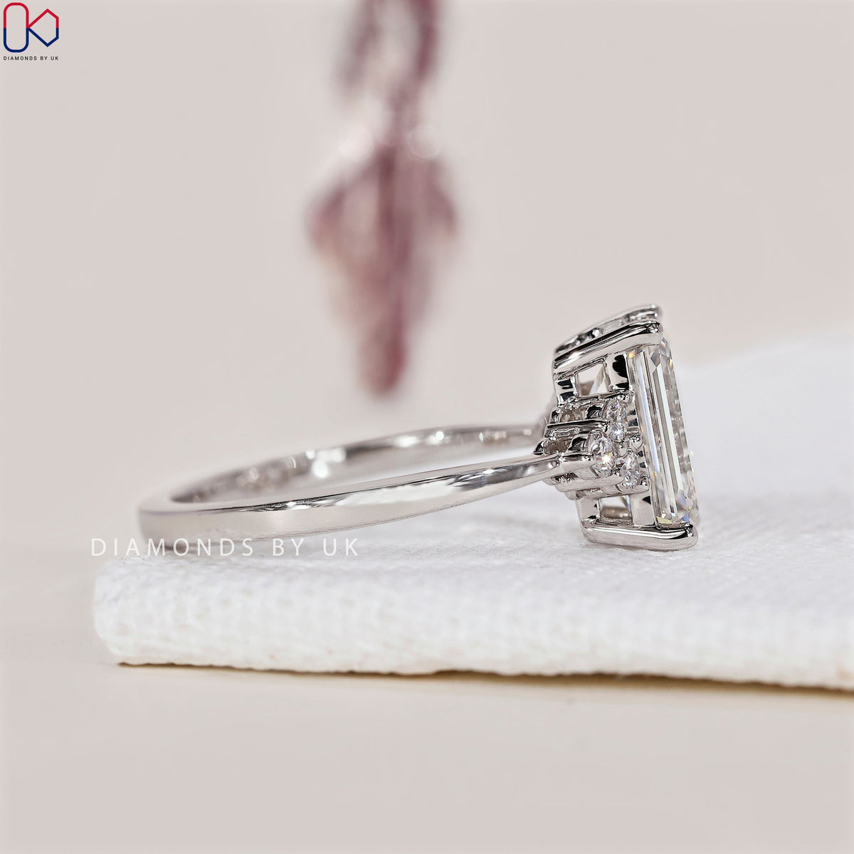 Emerald Cut Engagement Ring - Muse Setting