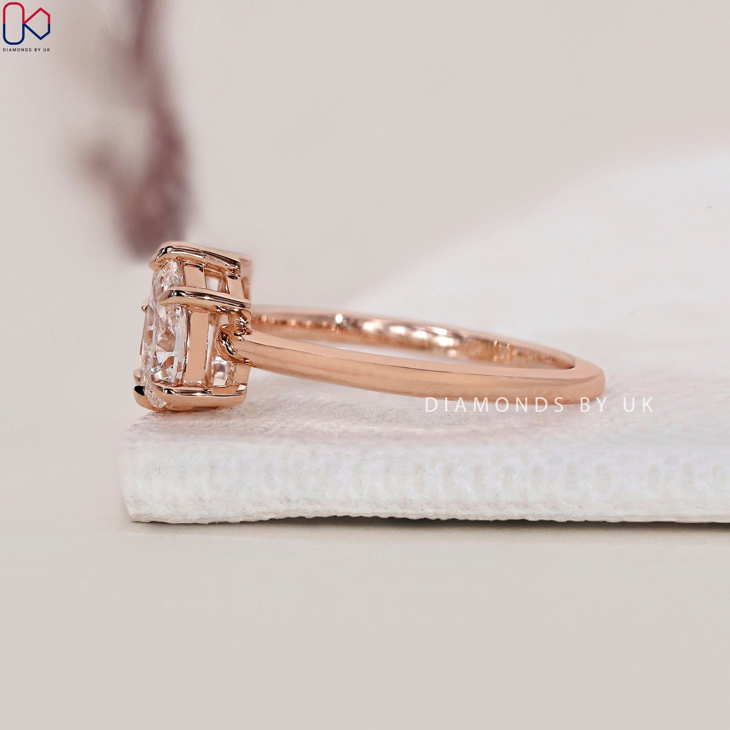 Toi et Moi Ring - Emerald and Pear Diamond