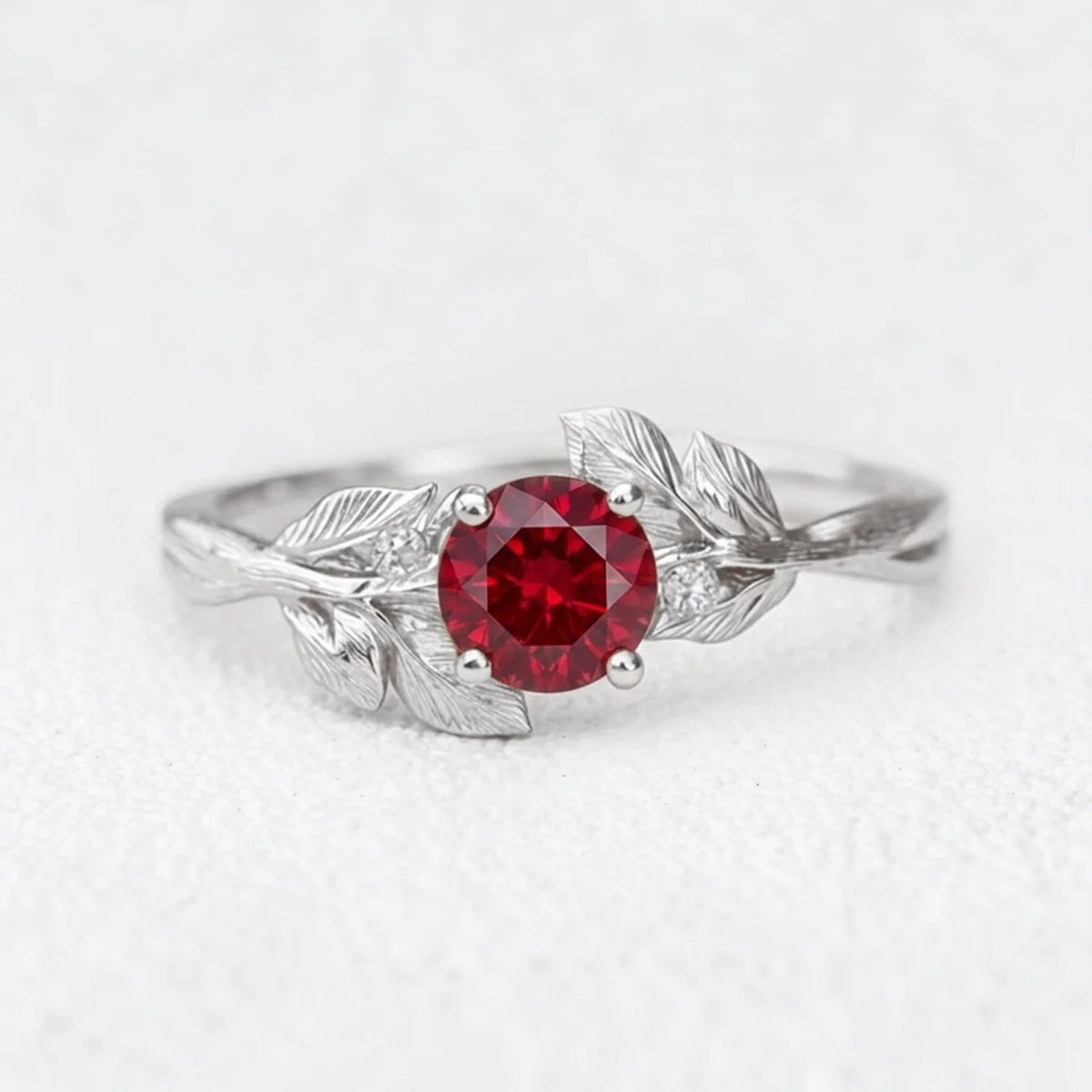 Carmen’s Ember | Round Cut Ruby Engagement Ring