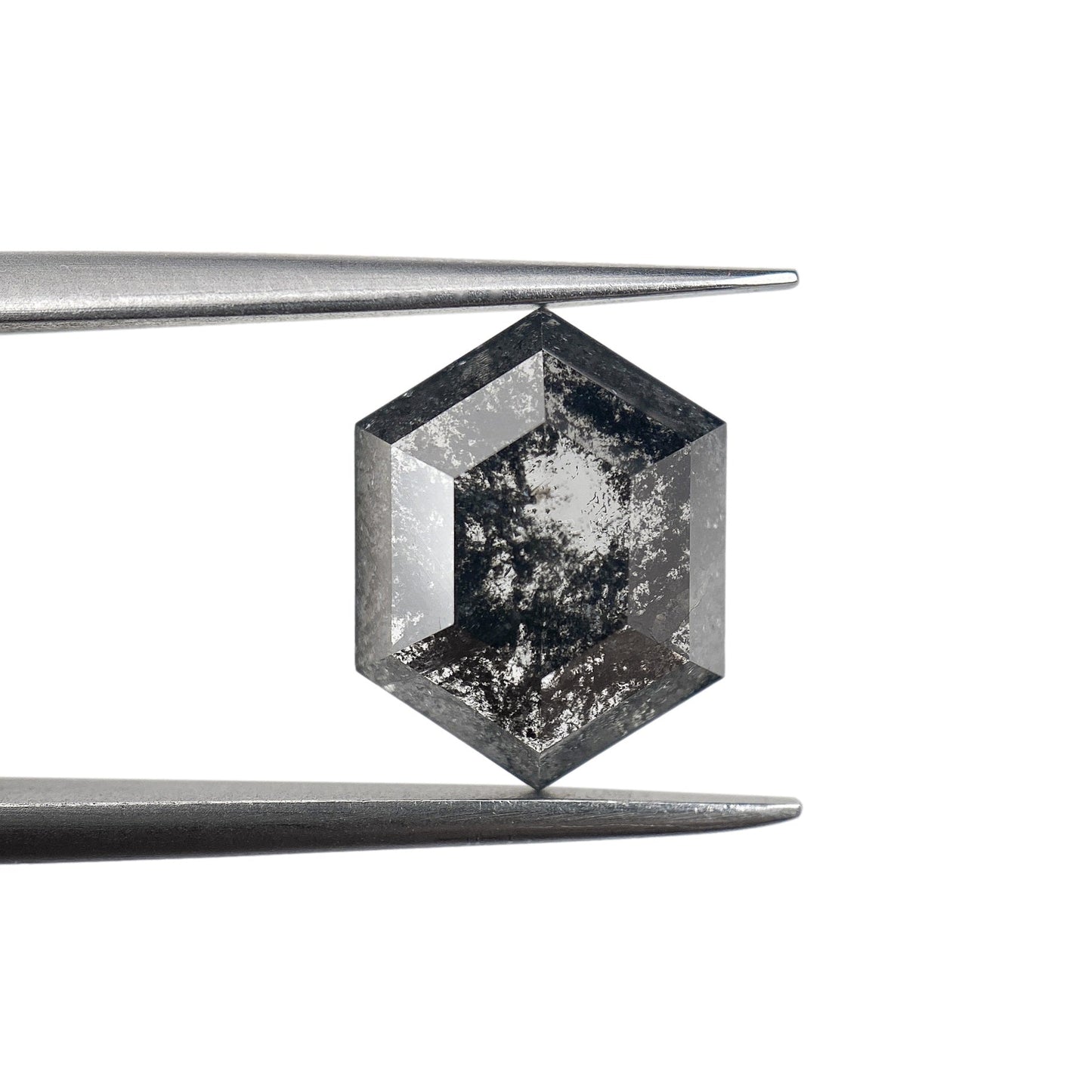 2.91ct | Salt & Pepper Hexagon Shape Step Cut Diamond