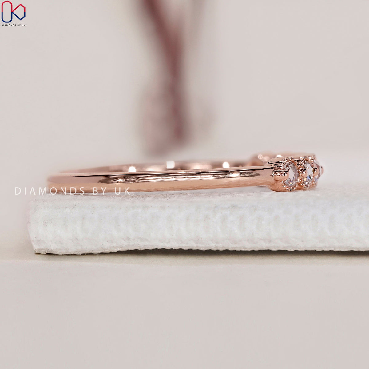 Bezel Set Wedding Band – Rose Cut Diamond
