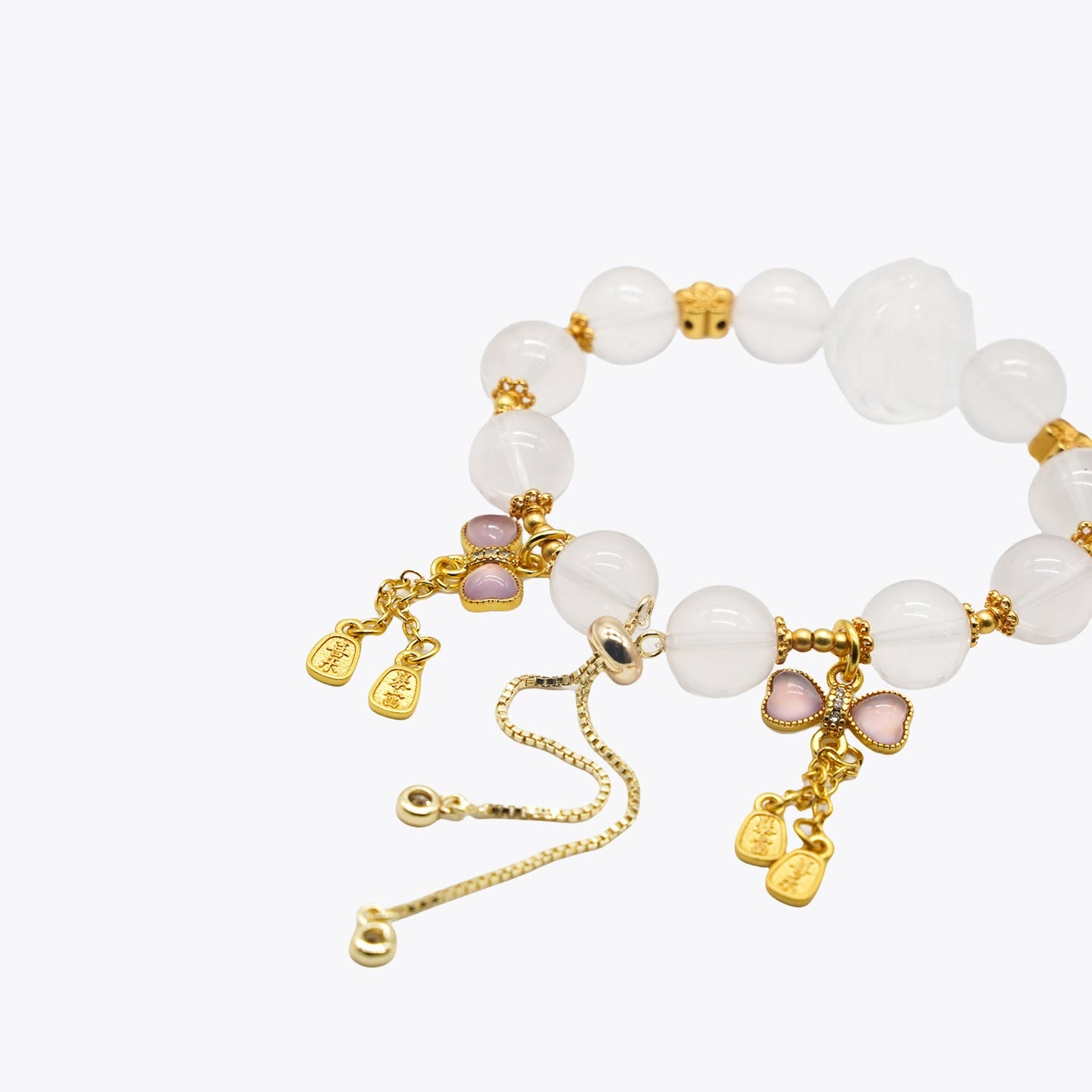 Feathered Blossom Kitsune Crystal Bracelet