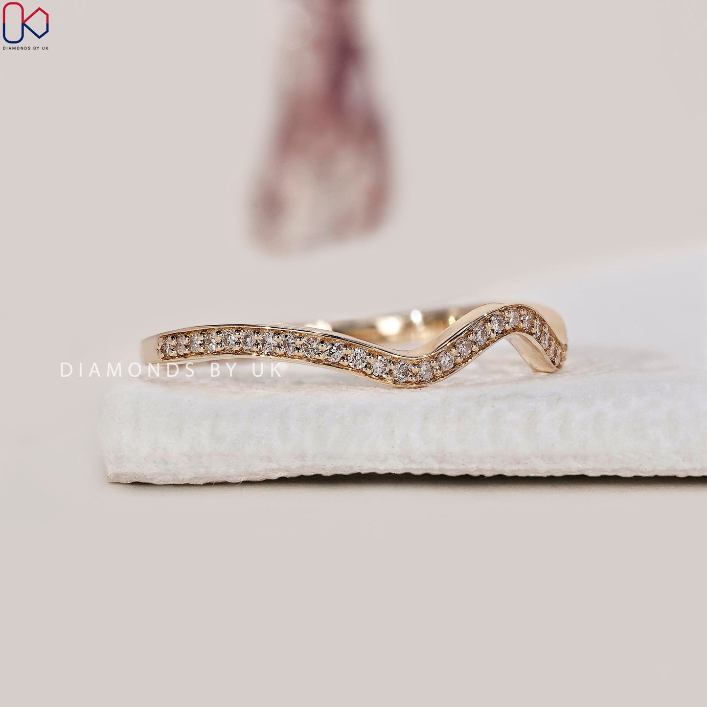 Round Diamond Wave Eternity Band