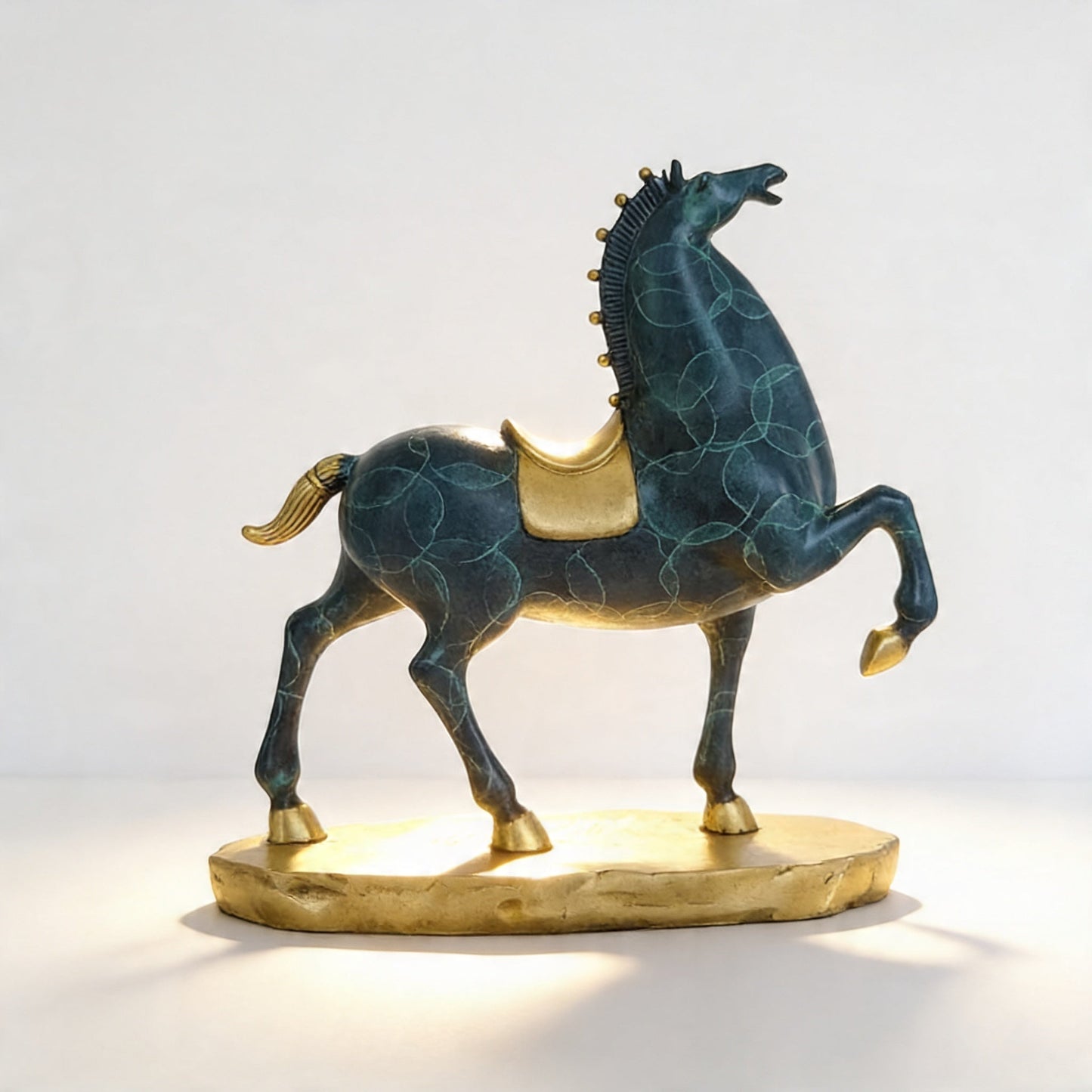 THE STEED | Hand-Painted Bronze Equestrian Sculpture
