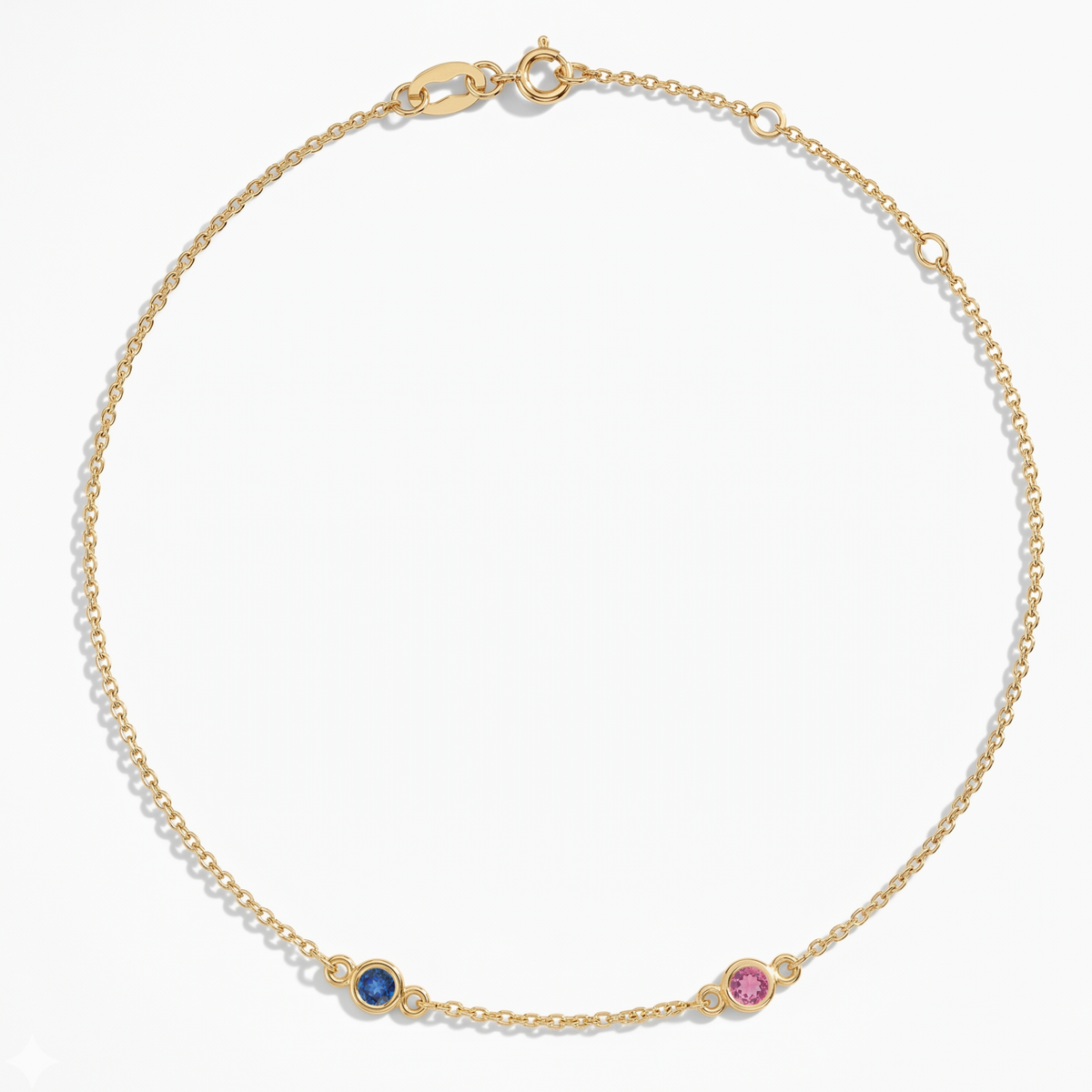 The Two Station Bracelet | Cable Chain
