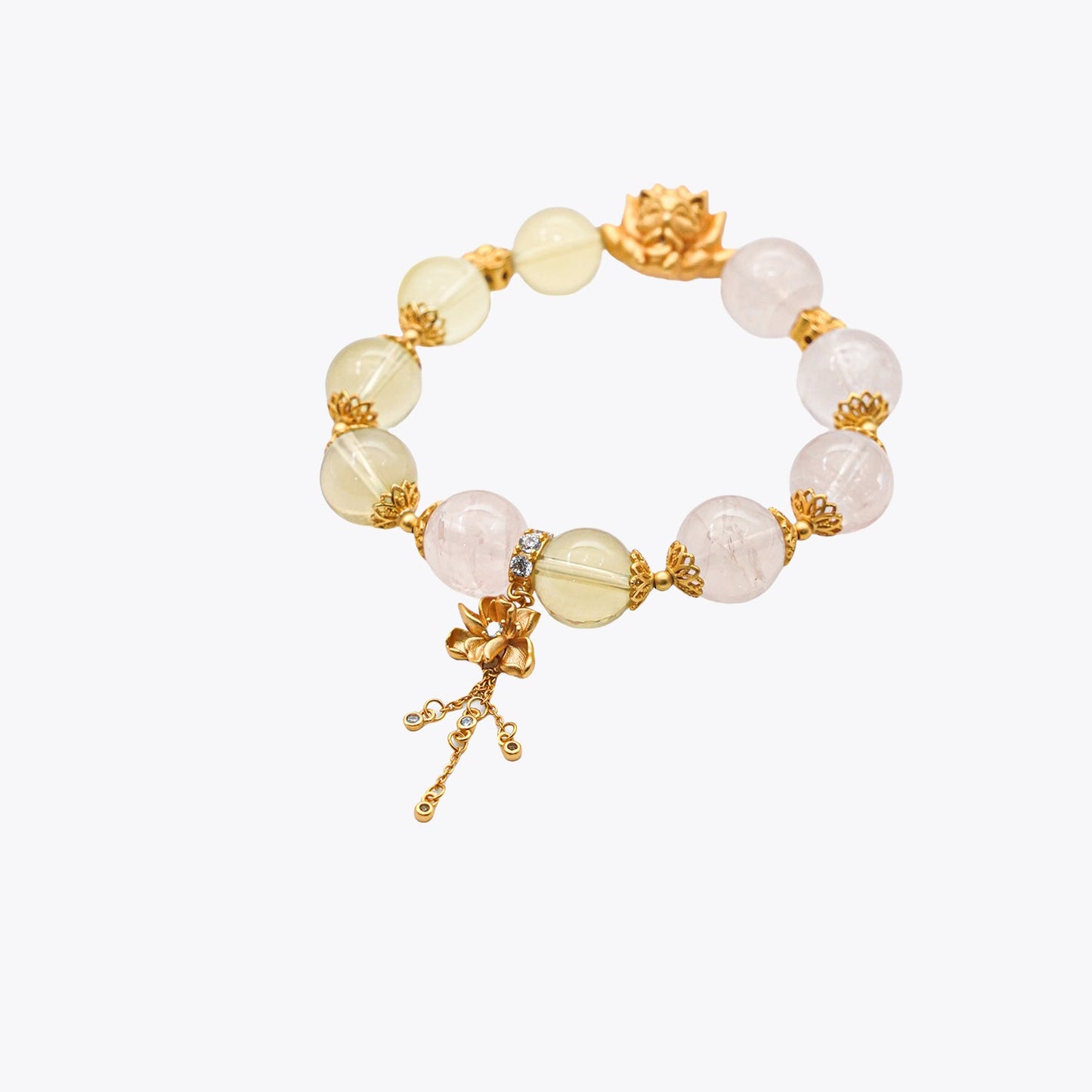 Gilded Kitsune Wealth Attraction Crystal Bracelet