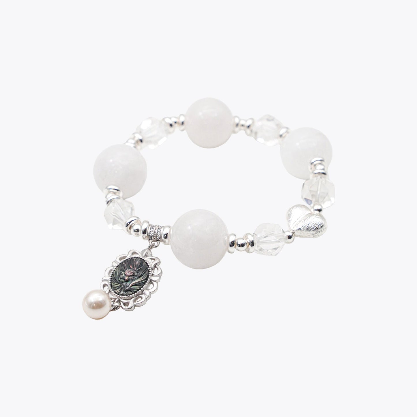Nine-Tailed Fox Charm "Mystic Whisper" Crystal Bracelet