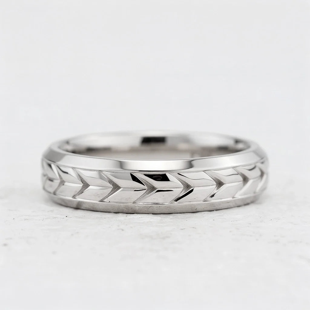 Wheat Circle | Polished Men’s Wedding Band