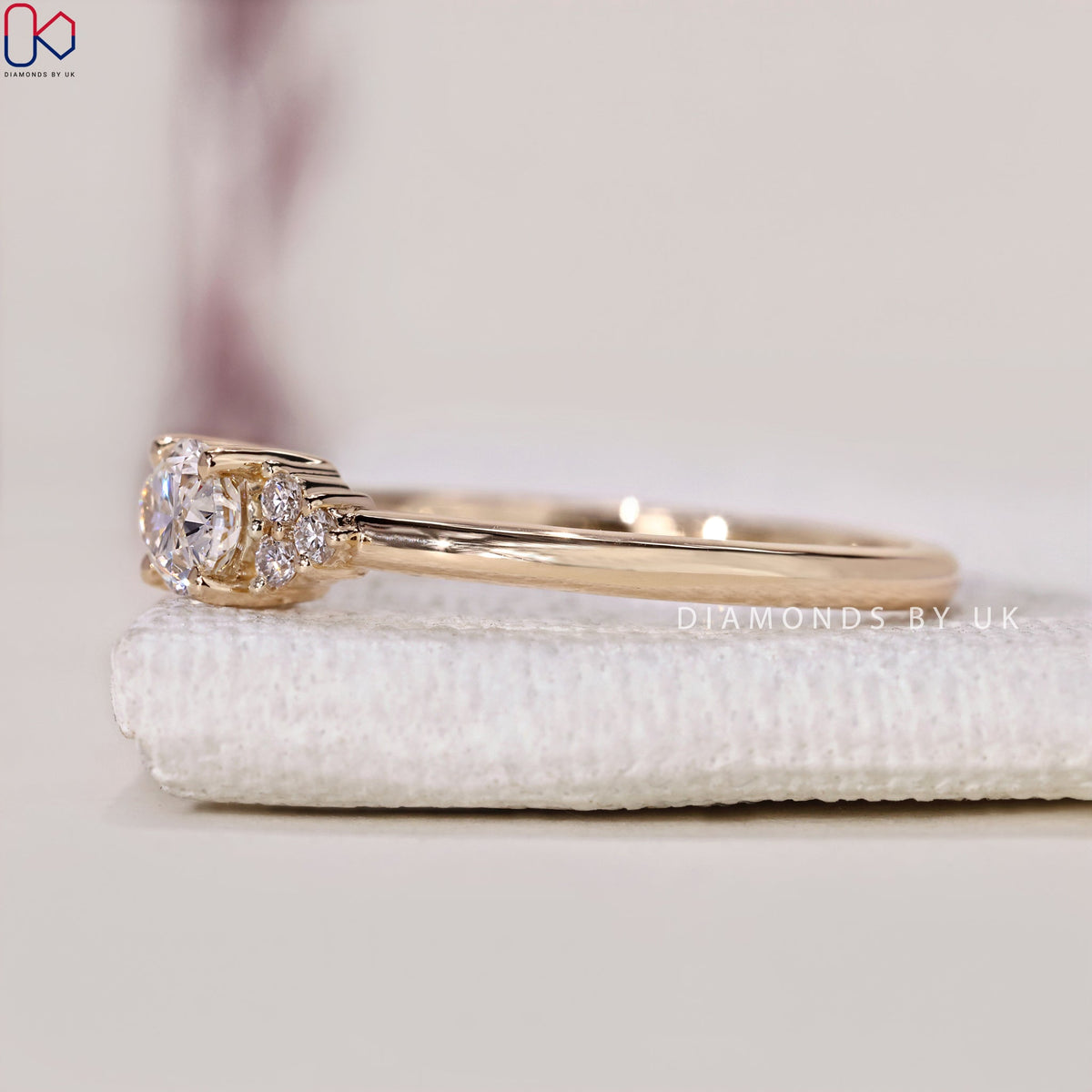 Oval Shaped Diamond Ring - East West Setting