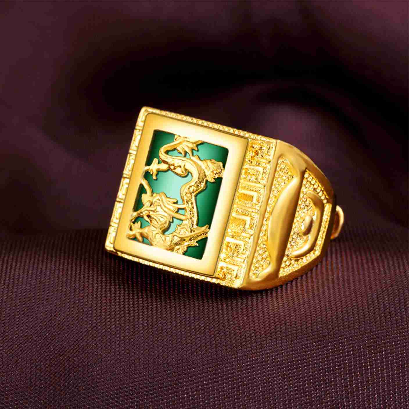 Agate Dragon Ring - For Abundance & Protection