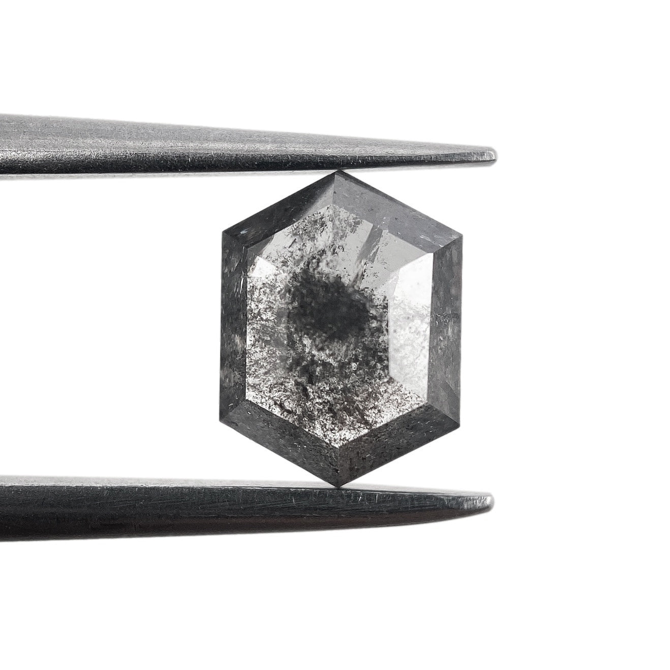 1.03ct | Salt & Pepper Hexagon Shape Rose Cut Diamond