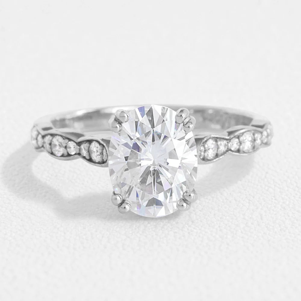 Grace’s Scallop | 2CT Oval Diamond Solitaire Engagement Ring