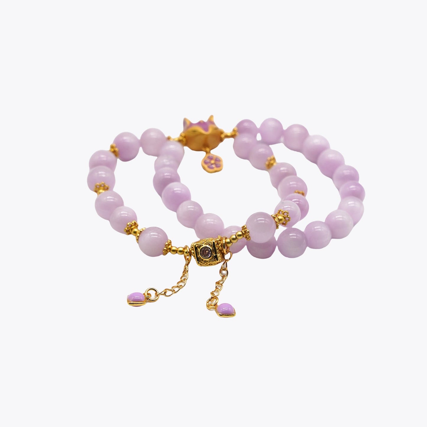 Celestial Amethyst Fox Crystal Bracelet (Wealth Shift Treasury)