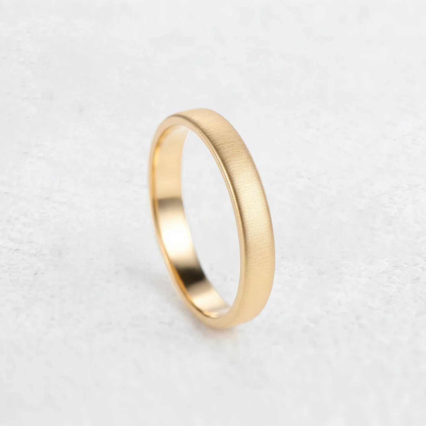 Modern Edge | Brushed Matte Minimalist Wedding Band