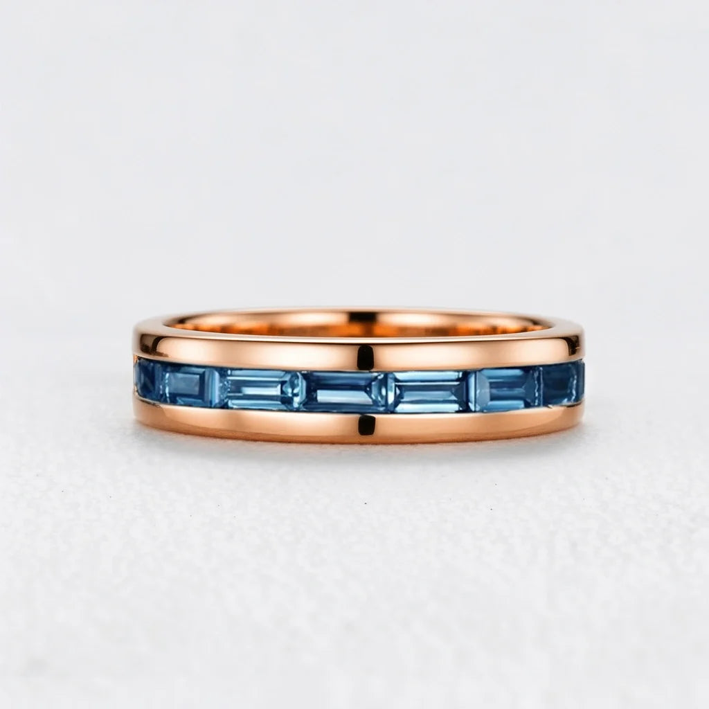 Evertrue Spectrum | Half-Eternity Baguette Alexandrite Band