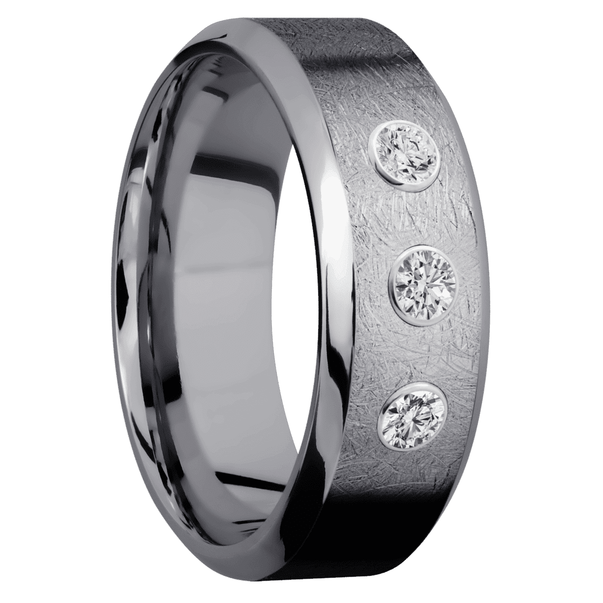 Tantalum + Distressed , Polish Finish