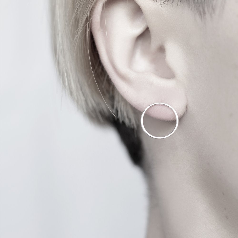 SILVER CIRCLES EARRINGS