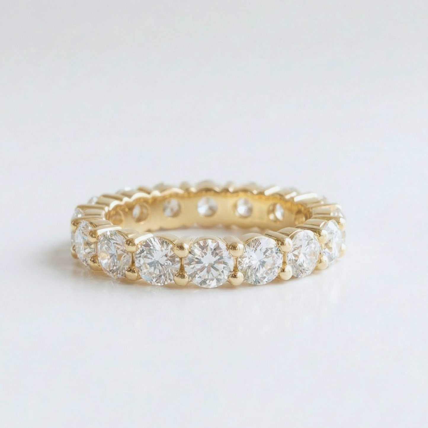 The Classic Prong Set Eternity Band | Lab-Grown Diamond | 14K Gold