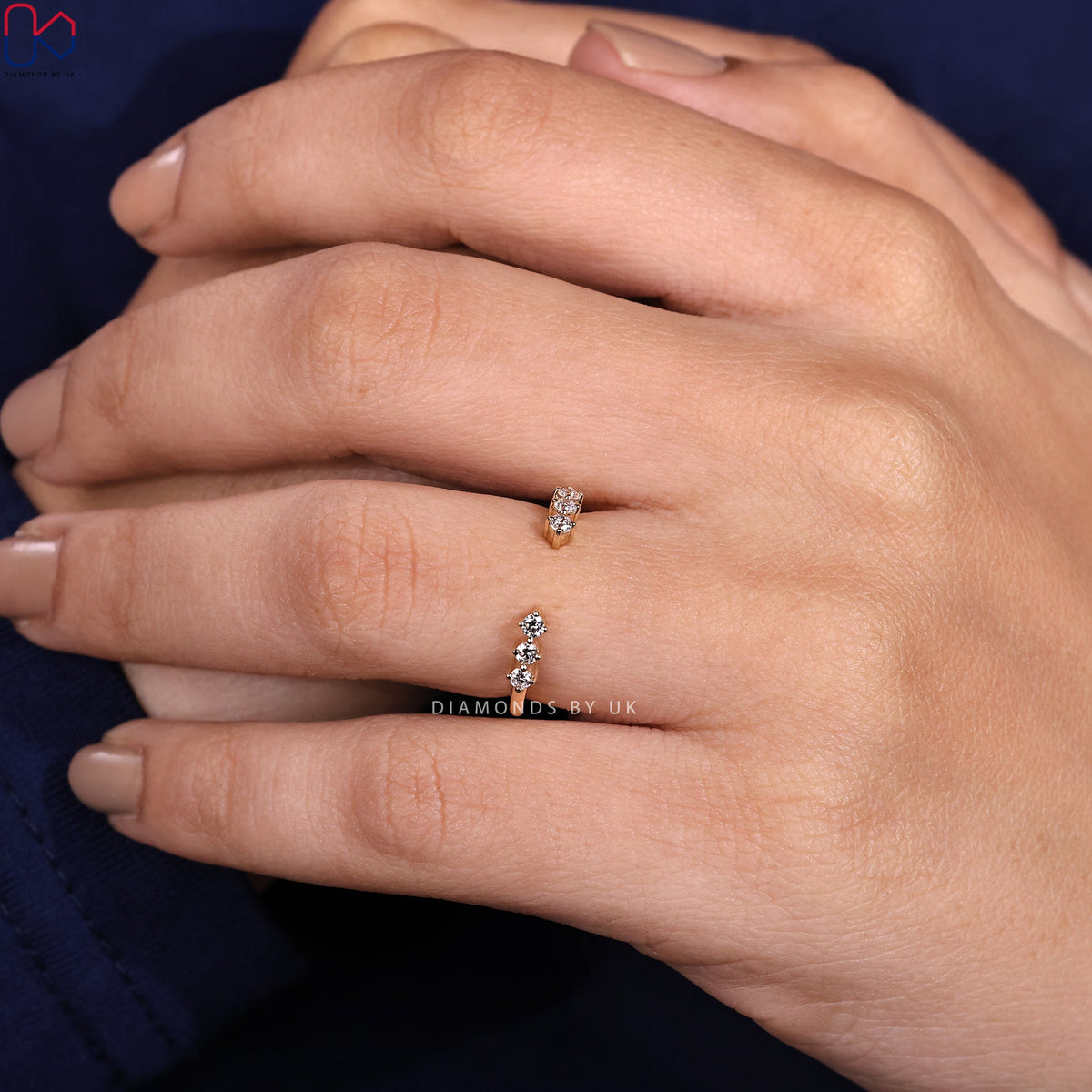 Open Gap Wedding Band In Yellow Gold