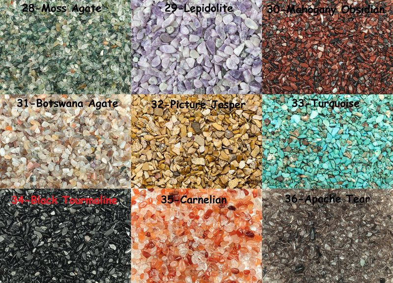 Crystal Chips – Crystal Semi Tumbled Chips - Bulk Crystal - 2-6mm - MIX