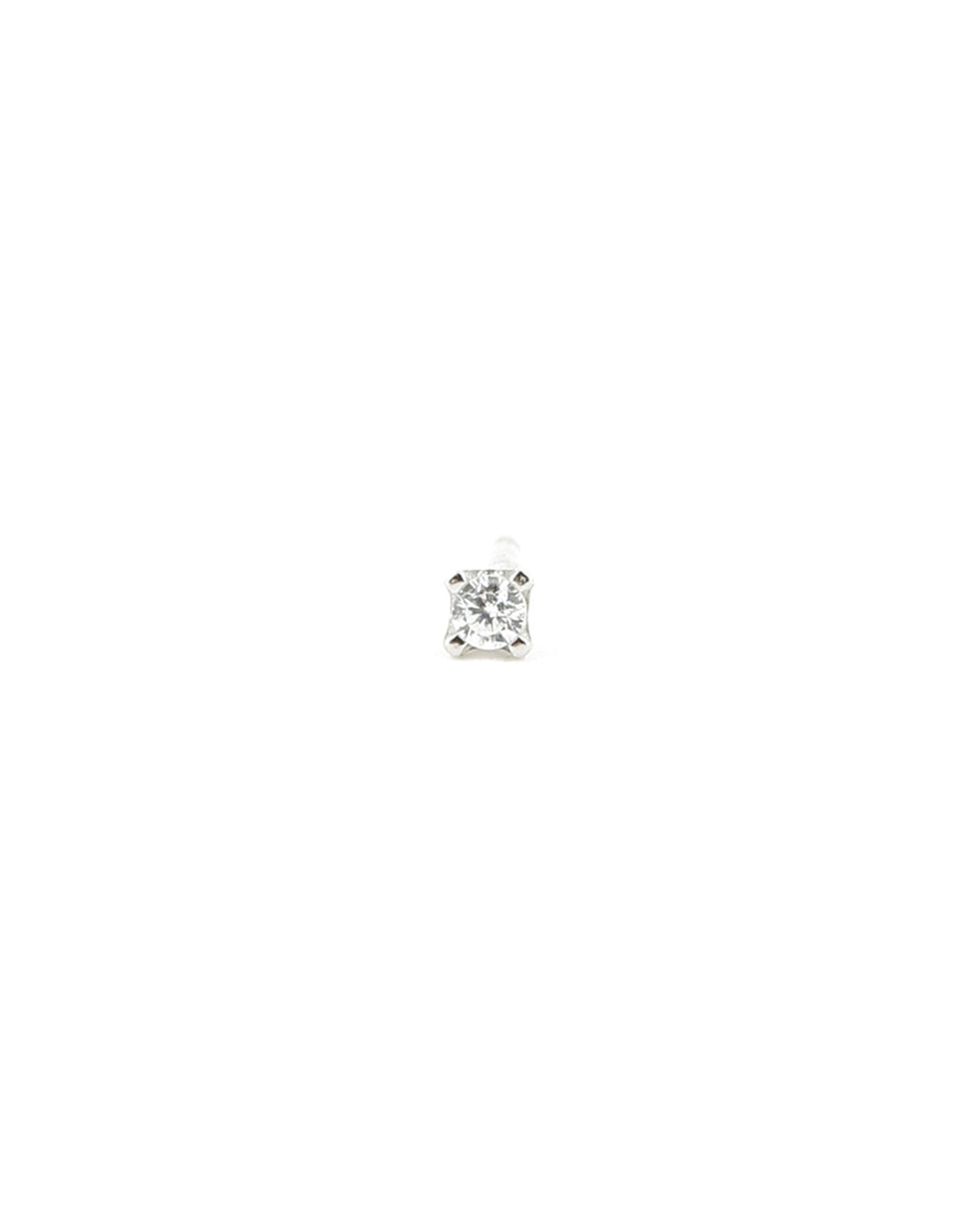 4 Prong CZ Single Stud | 2.5mm